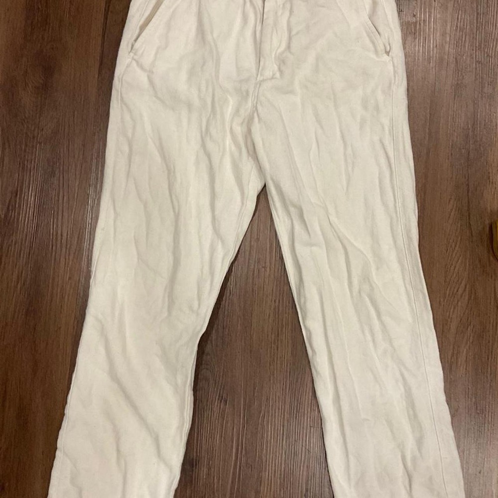 Zara cream linen pants